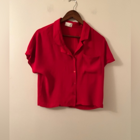 Aritzia Tops Aritzia Wilfred Free Cap Sleeve Button Down Blouse